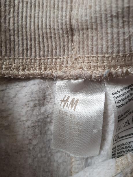 Zateplené tepláky na doma, h&m,80