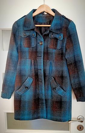 Prechodný vlnený kabat, h&m,164