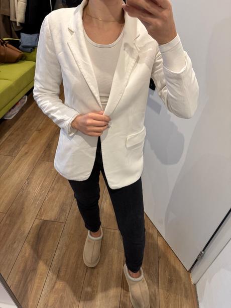 Massimo dutti sako biele ľan, s