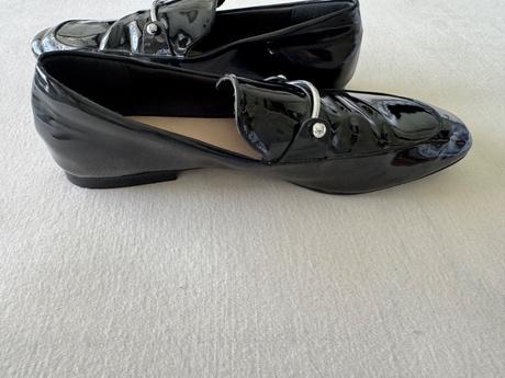 Lakovane mokasiny, mango,37