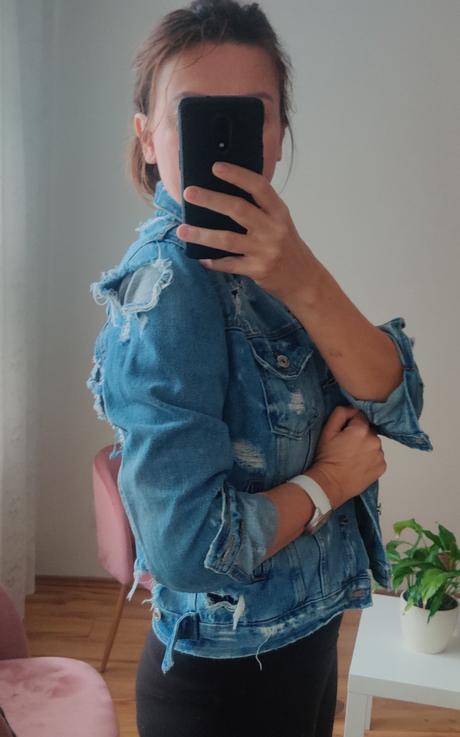 Riflová bunda trhaná m, new yorker,m