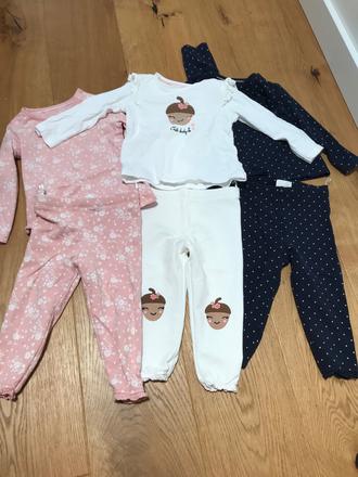 3x tricko a 3x legíny 86 ca, c&a,86