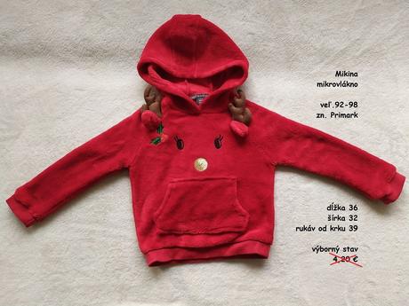 Vianočná mikina, primark,98