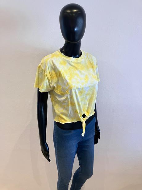 Batikované crop top tričko (m), c&a,m