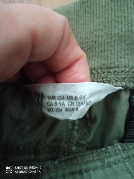 3/4 kraťasy, h&m,128