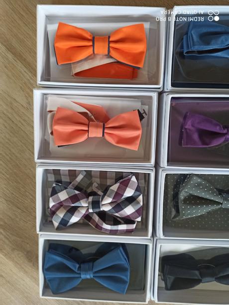 Pánsky motýlik s vreckovkou,