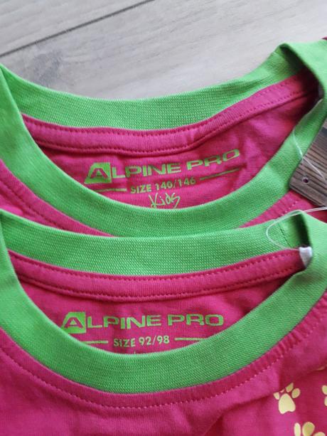Nenosené tričká pre sestričky 92 a 140, alpine pro,92 / 140