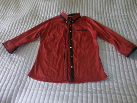 Četrvená  elegantná blúzka, 44