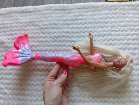 1996 bubbling mermaid barbie morská panna, 