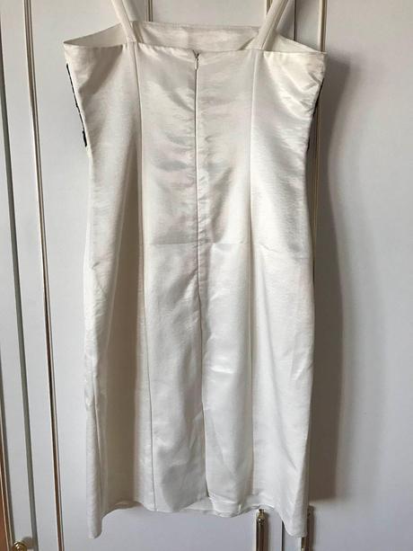 Perleťovo-biele krátke šaty (s), s