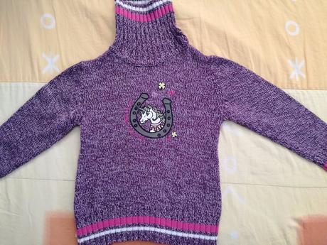 Dievčenský pulóver s koníkom, lupilu,110