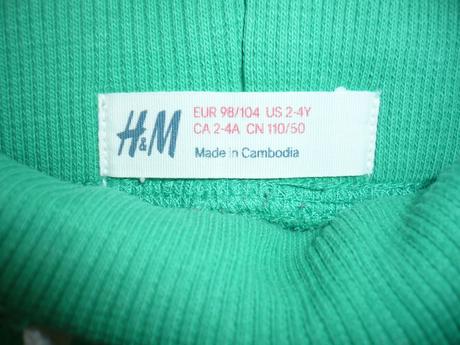 Teplákové kraťasky, h&m,110