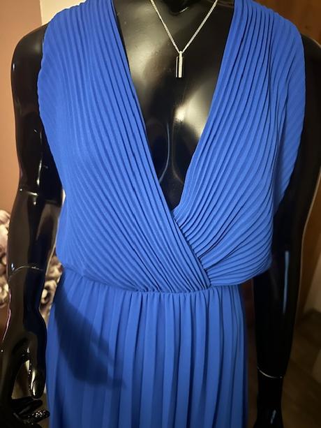 Plisované dlhé letné šaty s gumičkou v páse, l / m