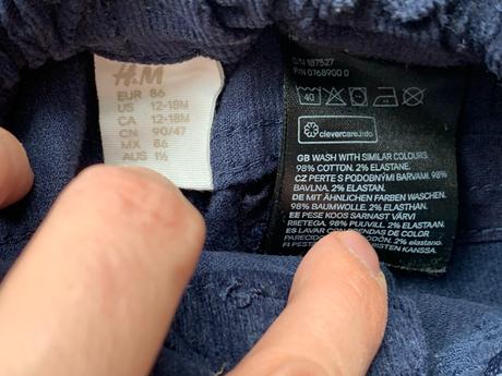 Mencestrakove nohavice, h&m,86