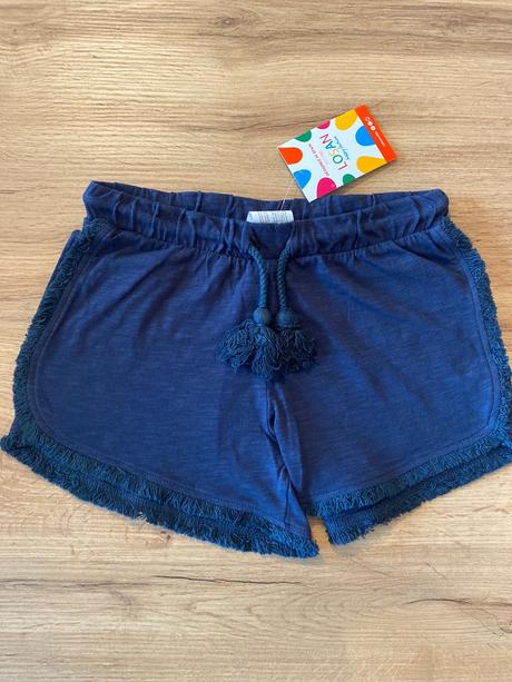 Ľahké kratasky modré, losan,128 / 140