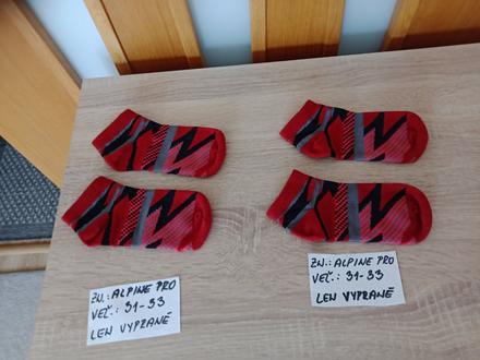 Len vyprané  ponožky zn.alpine pro veľ.31-33, alpine pro,31
