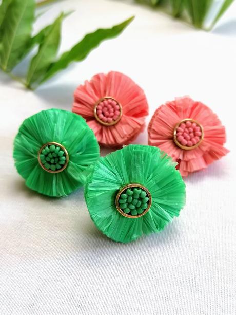 Bijou brigitte - holiday raffia náušničky, bijou brigitte