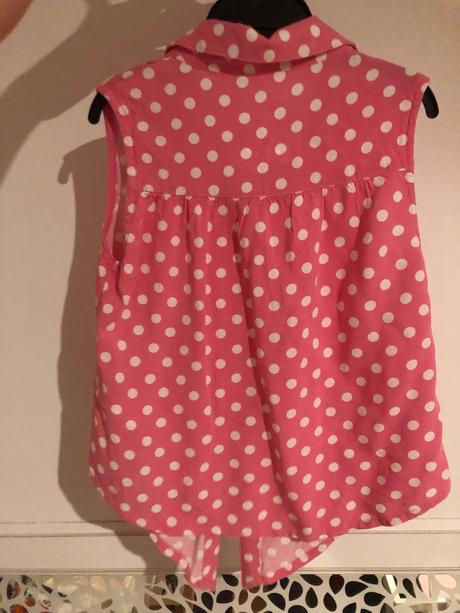 Bodkovana bluzka na uvazovanie, tesco,128