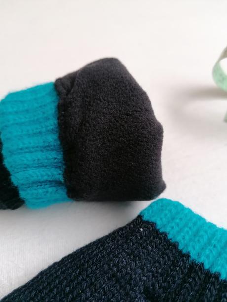 Flísom podšité pletené rukavice, 110