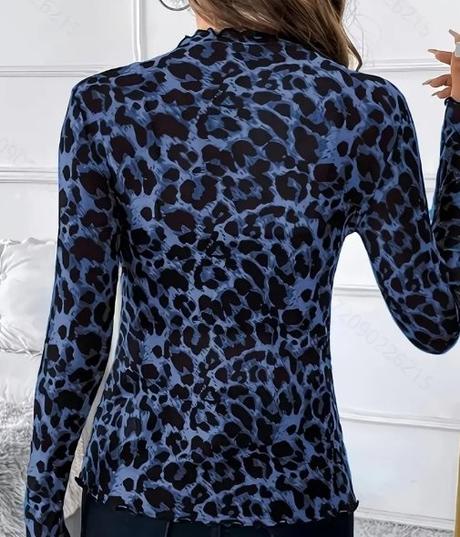 Modro-čierny tylový elast.top m, m