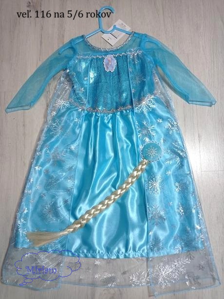 Frozen elsa kostým / šaty na 5/6 rokov veľkosť 116, 
