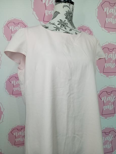 Slabučko ružové šaty s mašličkou, 46