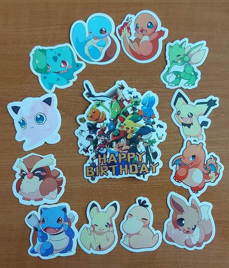 Tortový zápich pokémon (13ks) - skladom, tz-218, 