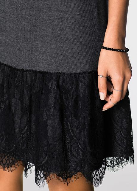 Šedo-čierne šaty, bonprix,38