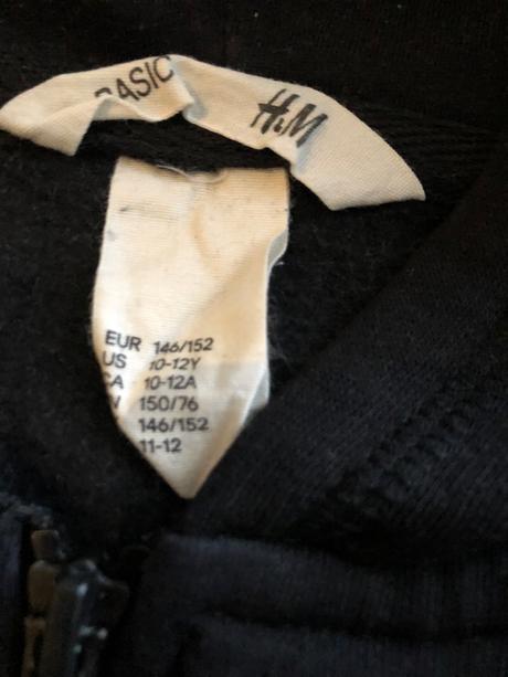 Cierna mikina, h&m,146