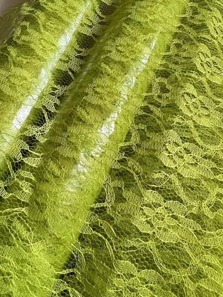 Zelena krajka s ružami,