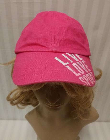 Sýto ružová šiltovka, nápis live love sport č.609,