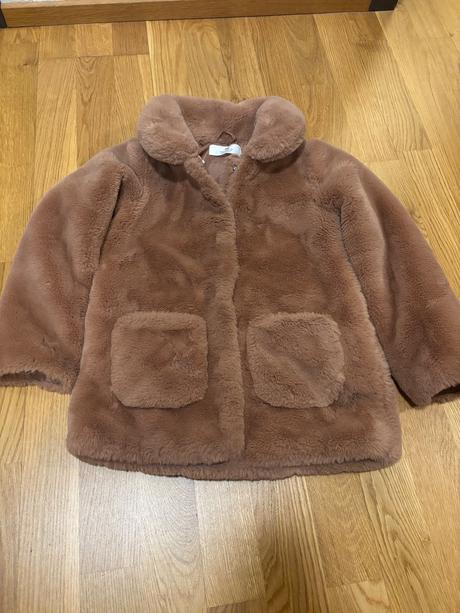 Dievčenský zimný kožuštek, h&m,128