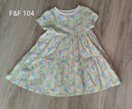Kvetinové žlté šaty, f&f,104