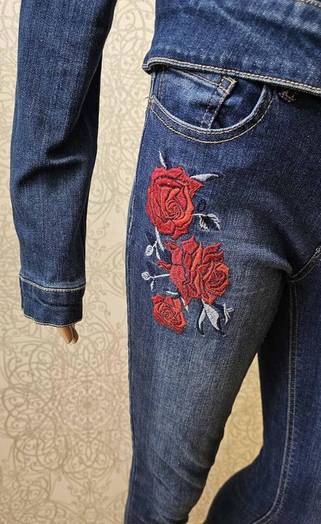 Rifľová bunda + nohavice, orsay,36