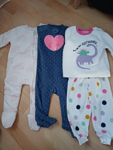 3x teplé pyžamko v.74/6-9 mesiacov, carter's,74