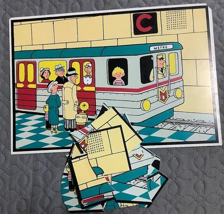 Velke plastove puzzle 80 roky 5 typov,