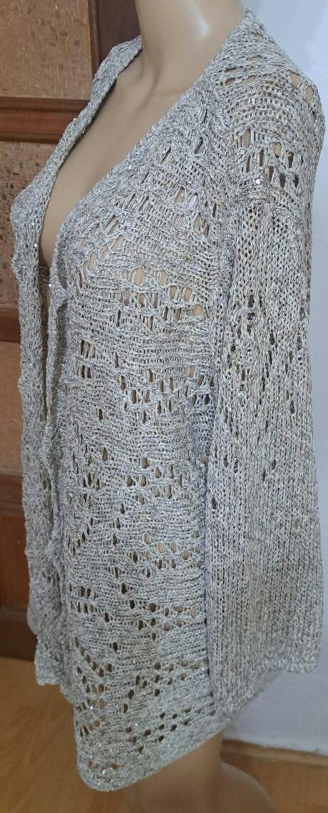 Dierkovany cardigan sveter bez zapinania, c&a,46