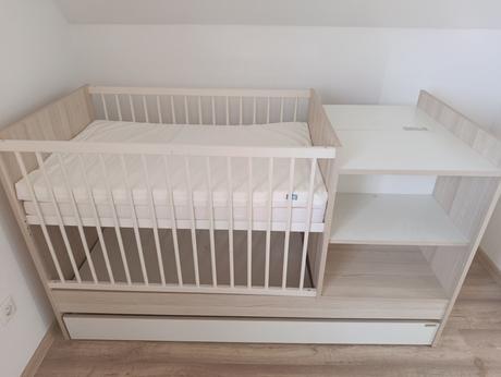 Brendon multifunkčná postieľka s prebaľovacim pult, šírka (cm): 60,dĺžka (cm): 120