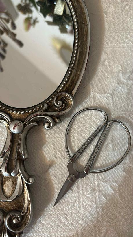 Strieborné retro nožnice 8,5 cm, 