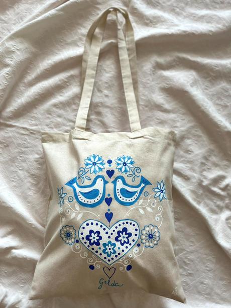 Plátené, ručne maľované tašky, 