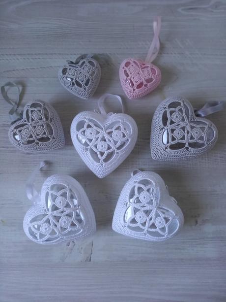 Háčkované 3d srdce, 