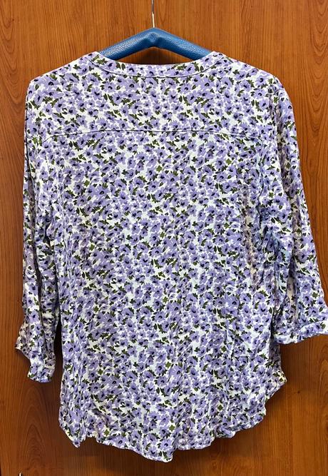 Fialová kvetovaná blúzka, xl/42, gate,xl