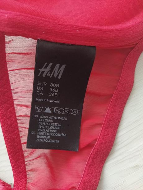 Červená podprsenka., h&m,80b
