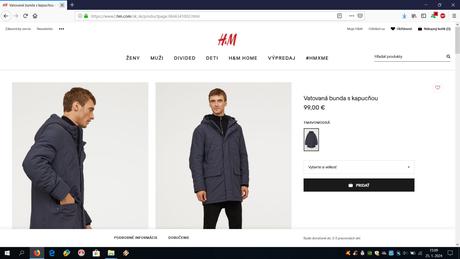 Zimná bunda hm, bombéra hm, h&m,l