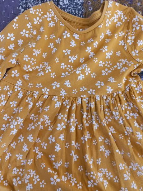 Žlté kvietkované šaty, f&f,116