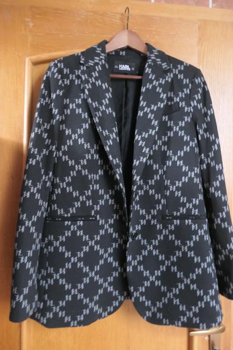 Karl lagerfeld monogram luxusne kvalitne sako s/m, s