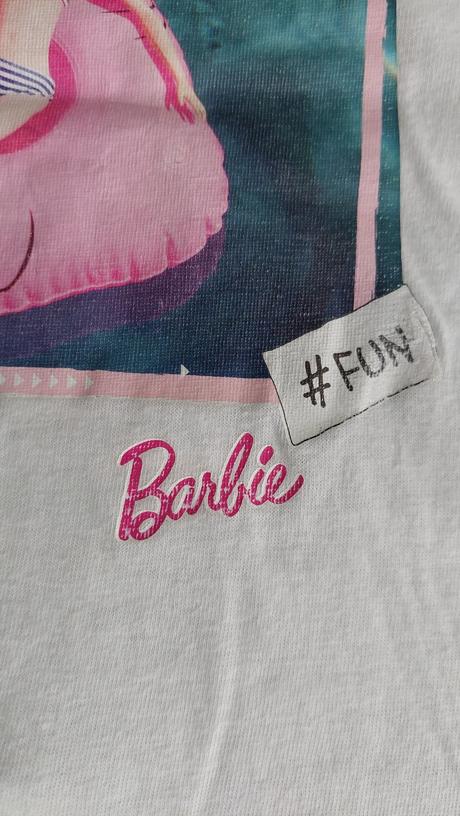 2 tričká - barbie + leto, sinsay,116