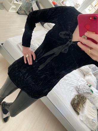 Zamatové predĺžené tricko, s