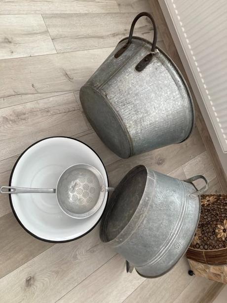 Pozinkované vandlíky, lavor smaltovaný,, 