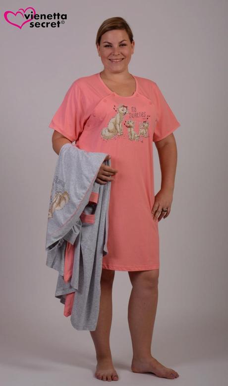 Materská nočná košieľka so županom, vienetta secret,l / m / s / xl / xxl